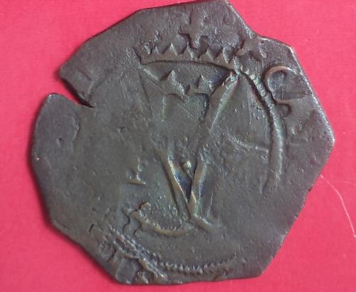 Dos monedas españolas de bronce del período - Imagen 1