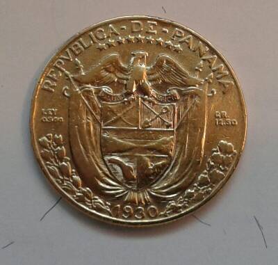 Moneda de plata con baño de oro de Panam� d - Imagen 1