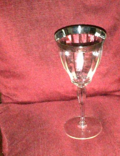 Vendo copa de cristal y plata de 1942 usada p - Imagen 1